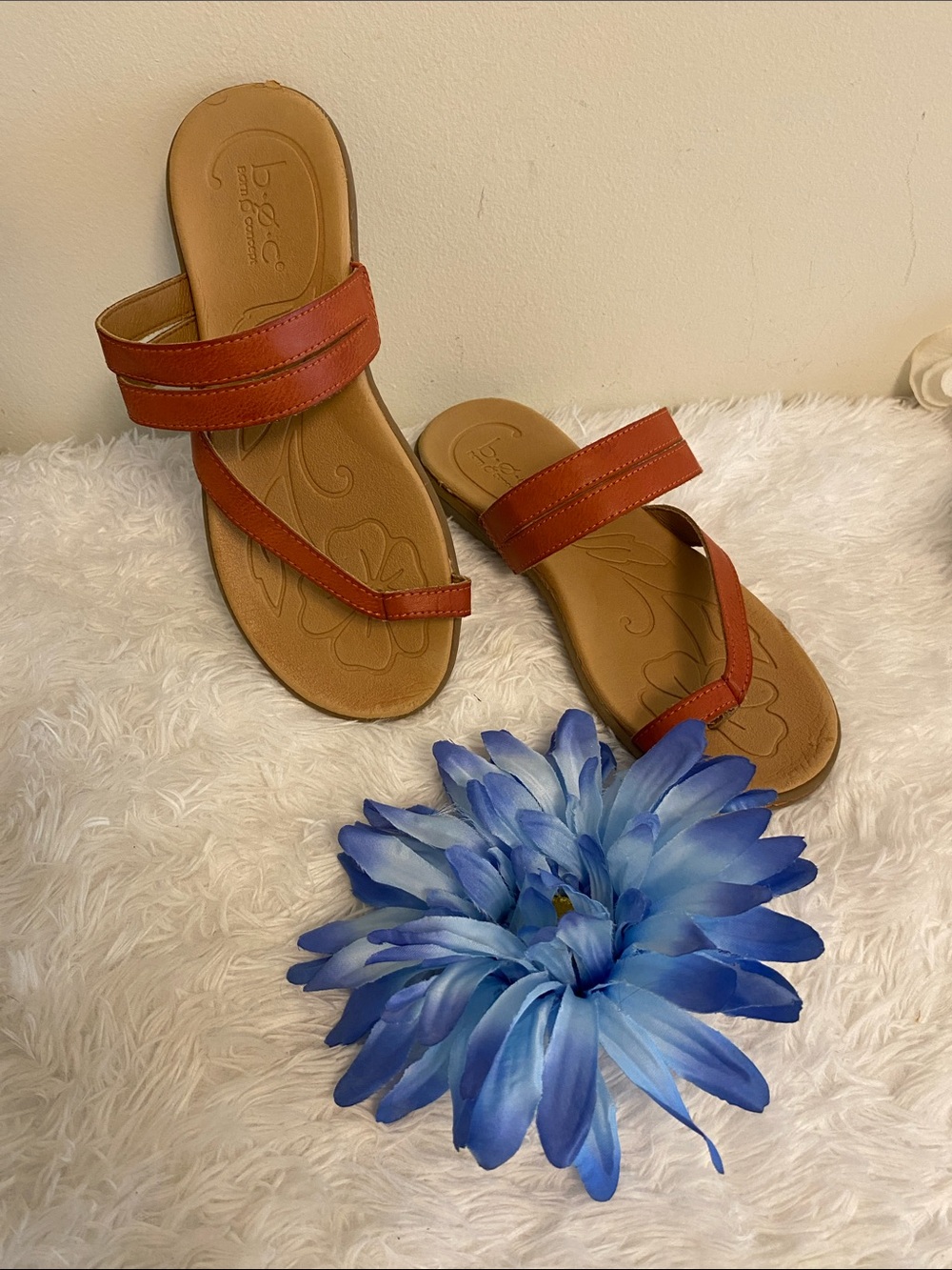 BOC Born concepts Women's Double-Strap Slide Sandals in Rust